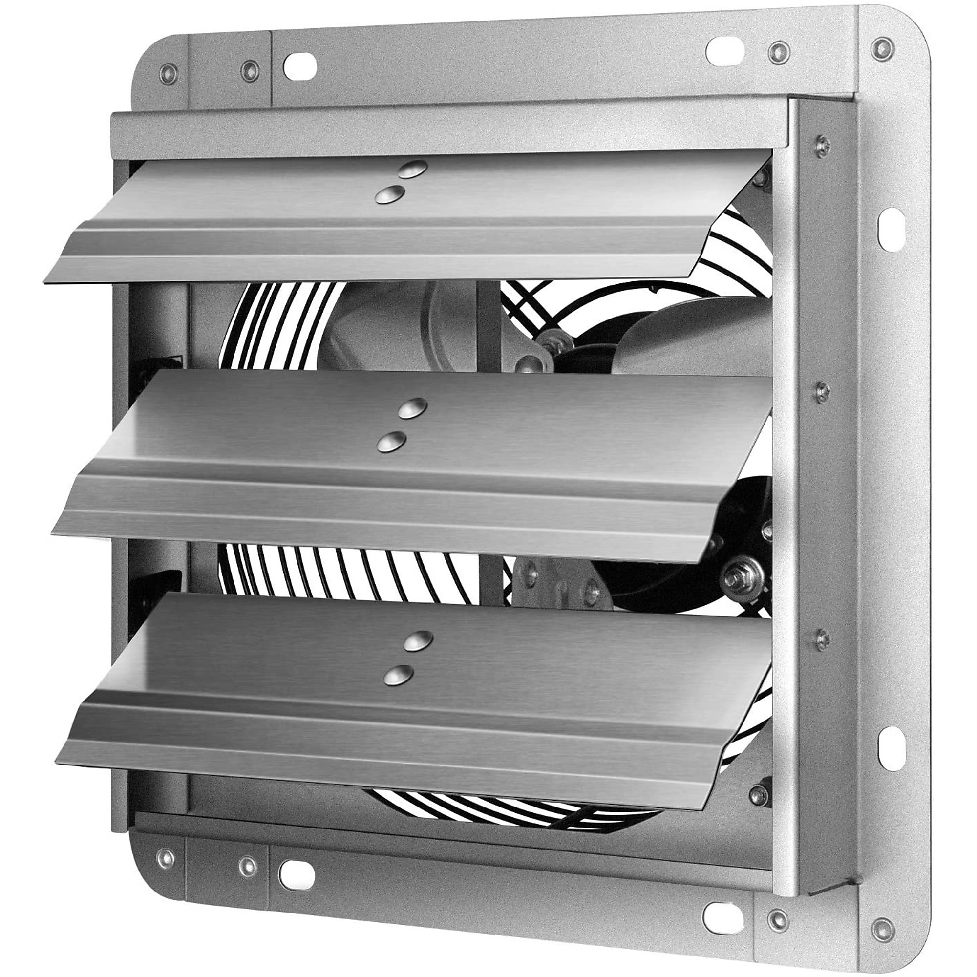 Edendirect Electric Power Gable Mount Attic Fan — 7in., 760 CFM, Aluminum, Corrosion-Resistant, Adjustable Thermostat, Model# NTE-EHAUST7